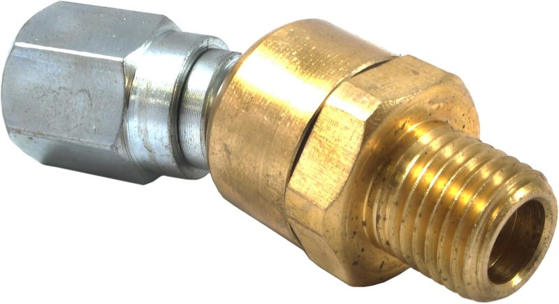 Forney 75540 Brass Fitting Airline Ball Swivel 14Inch Male NPTby14Inch Female NPT - Image 1
