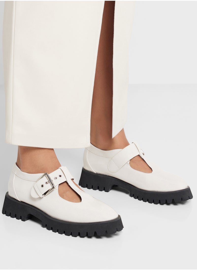 Ginger Chunky Buckle Flat Shoe  - Image 5