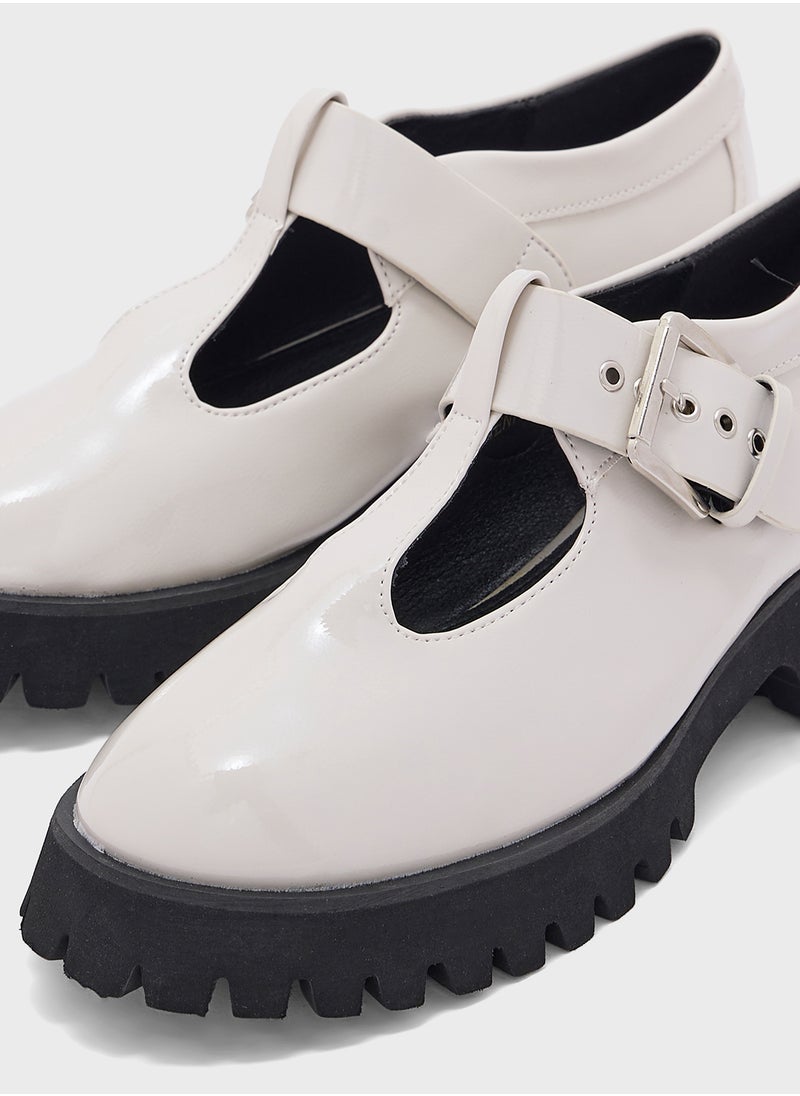 Ginger Chunky Buckle Flat Shoe  - Image 4