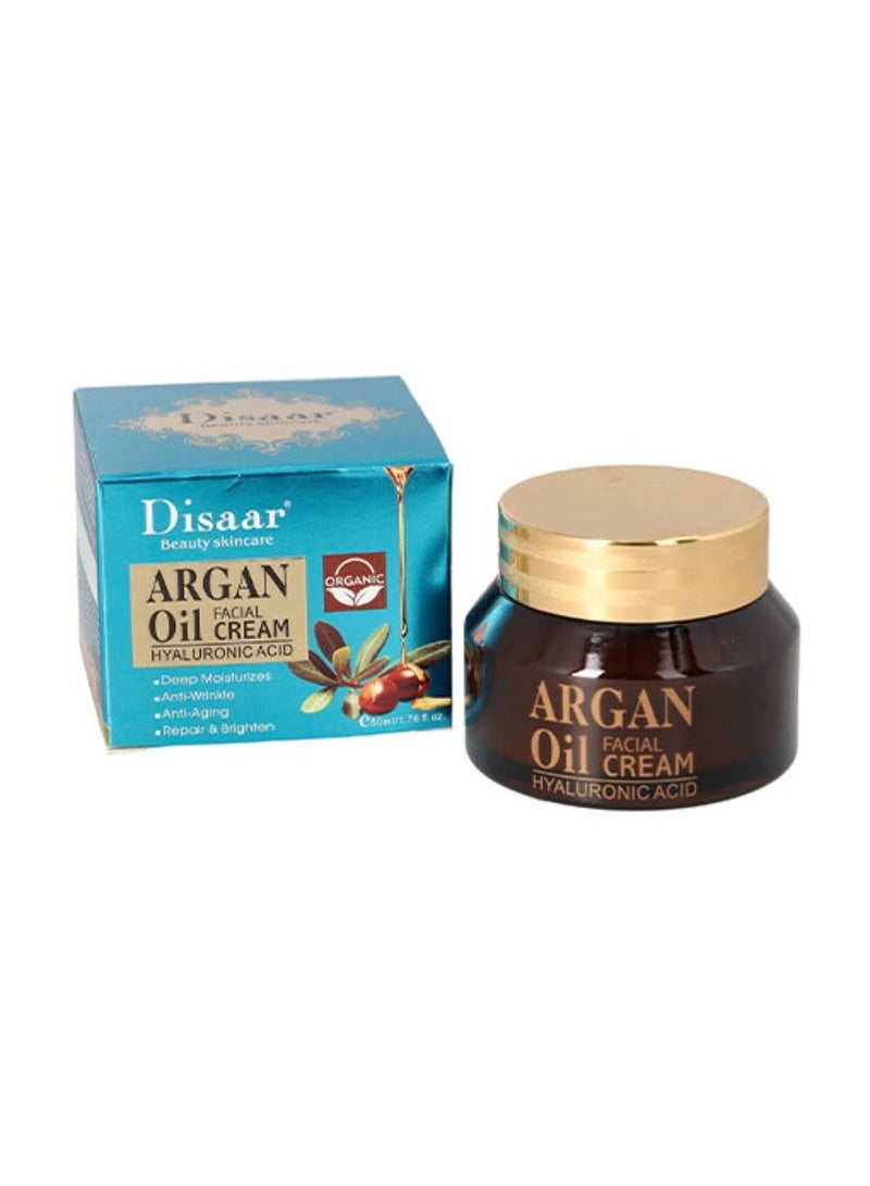 Disaar Argan facial cream to cleanse, moisturize and reduce wrinkles for the skin, 50 grams - from Disaar