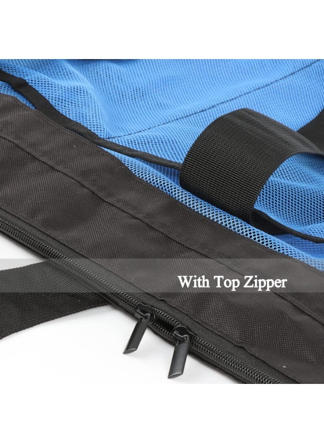 أس تس إل واي اي شنطة شاطئ كبيرة جدا، شنطة توت  حقيبة شاطئ شبكية، حقيبة حمل شاطئ خفيفة الوزن وقابلة للطي مع سحاب وجيوب مثالية لرحلة الشاطئ العائلية للنساء، حقيبة شبكية مضادة للماء والرمل لألعاب الشاطئ（24*18*8.7 inch）,（61*45*22 cm） - Image 4