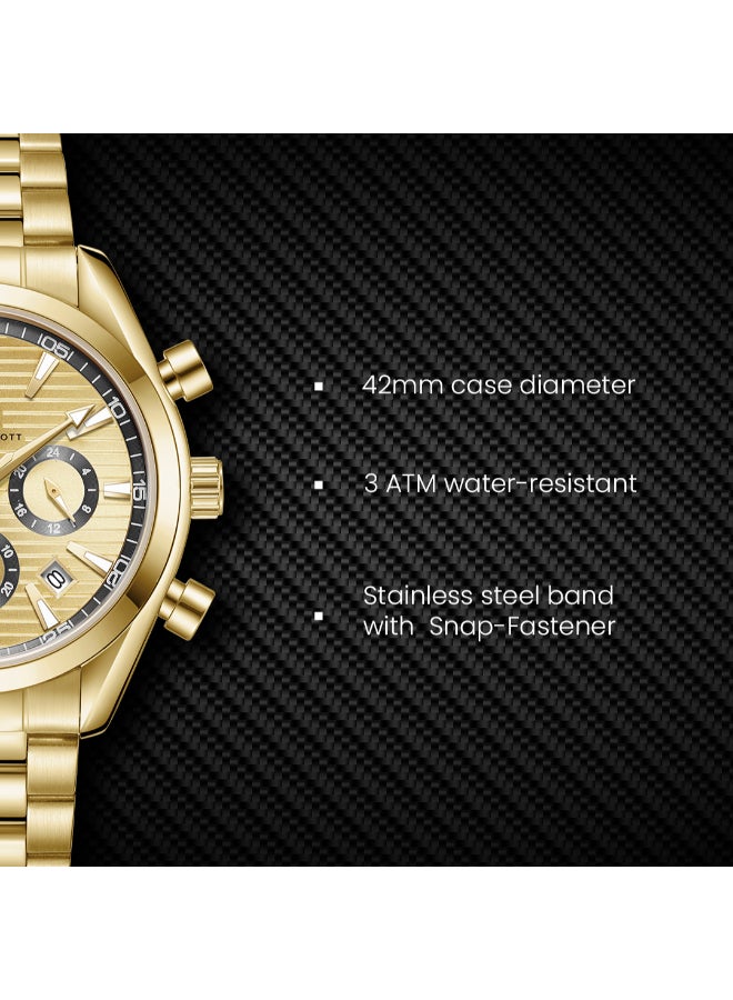 كينيث سكوت ساعة كرونو متعددة الوظائف للرجال من الفولاذ المقاوم للصدأ - -  مم - Image 4