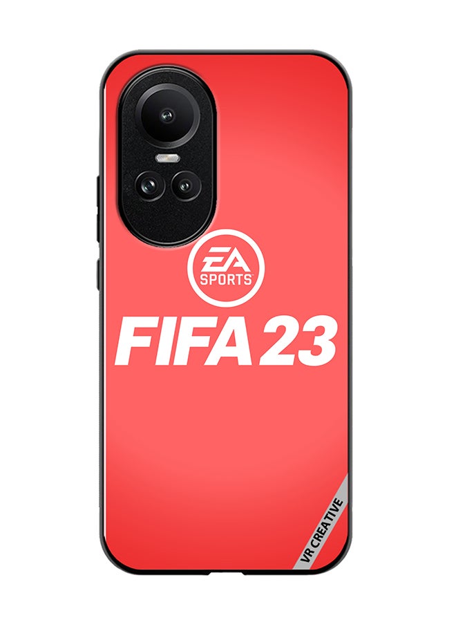 VR CREATIVE Protective Case Cover For Oppo Reno 10 Pro Fifa 23 Red Ea Design Multicolour - Image 1