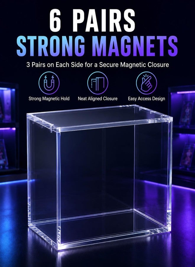 VINJKZQ Acrylic Display Case Compatible with Riftbound TCG Booster Box, Fits Origins, Spiritforged & Unleashed Series Boxes, 5mm Clear Acrylic Magnetic Display Case, Dust & UV Resistant TCG Box Protector - Image 4