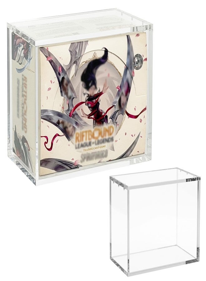 VINJKZQ Acrylic Display Case Compatible with Riftbound TCG Booster Box, Fits Origins, Spiritforged & Unleashed Series Boxes, 5mm Clear Acrylic Magnetic Display Case, Dust & UV Resistant TCG Box Protector - Image 1