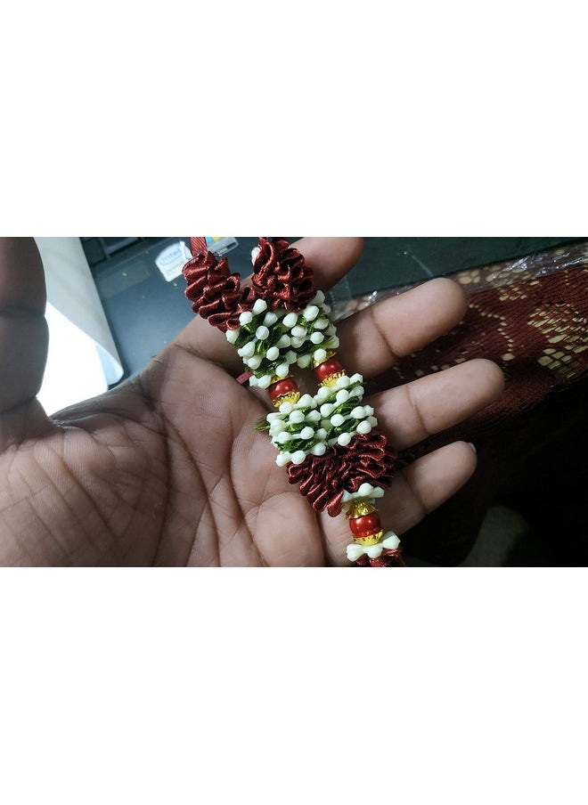 Salvus App SOLUTIONS Salvus APP SOLUTIONS Small Garland for god Idols Dark Maroon 3 inch  - Image 4