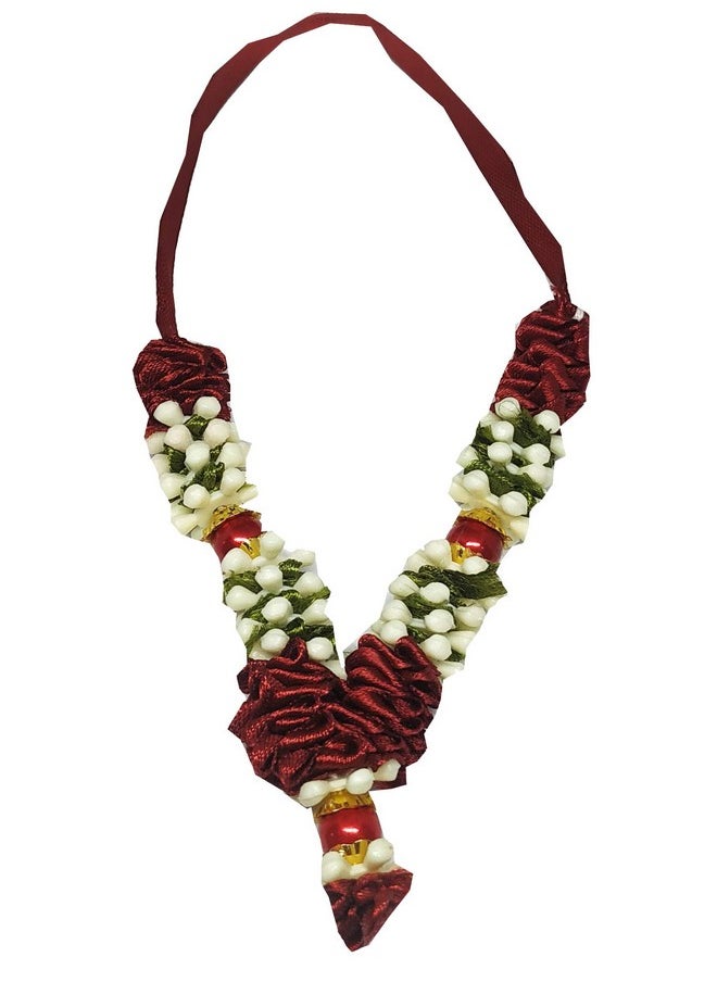 Salvus App SOLUTIONS Salvus APP SOLUTIONS Small Garland for god Idols Dark Maroon 3 inch  - Image 2