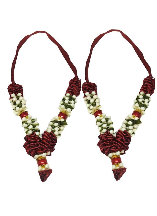 Salvus App SOLUTIONS Salvus APP SOLUTIONS Small Garland for god Idols Dark Maroon 3 inch  - Image 1