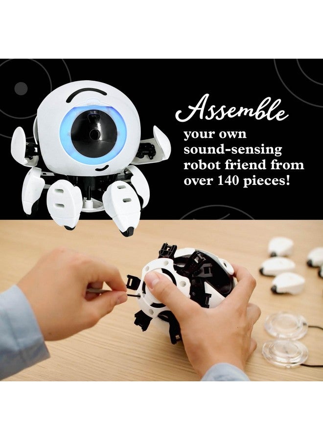 Thames & Kosmos مجموعة تجارب STEM لروبوت هيرو من ثيمز وكوسموس: روبوت يستشعر الصوت، بناء روبوت يتفاعل مع الأصوات، استكشاف الهندسة، تكنولوجيا الصوت، السمع المكاني، لعب تعليمي عالي الجودة بدون شاشة - Image 2
