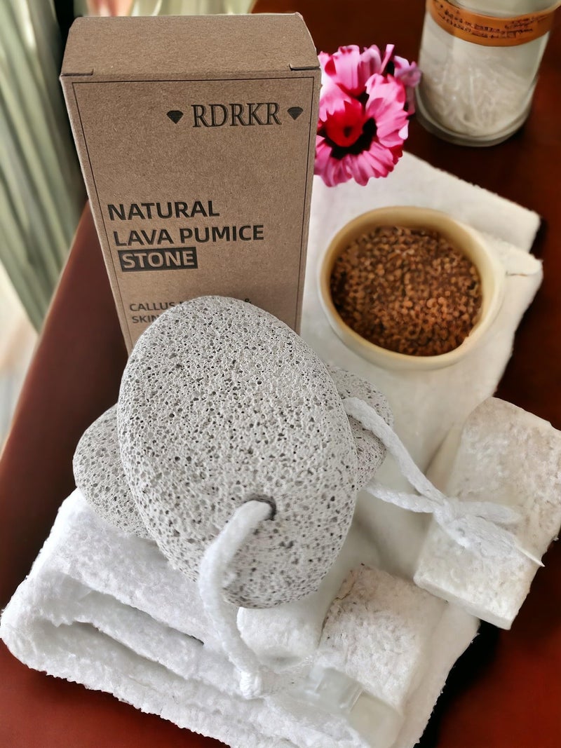 Natural Pumice Stone for Feet Pedicure Skin Callus Remover Foot Scrub Exfoliator - Image 3