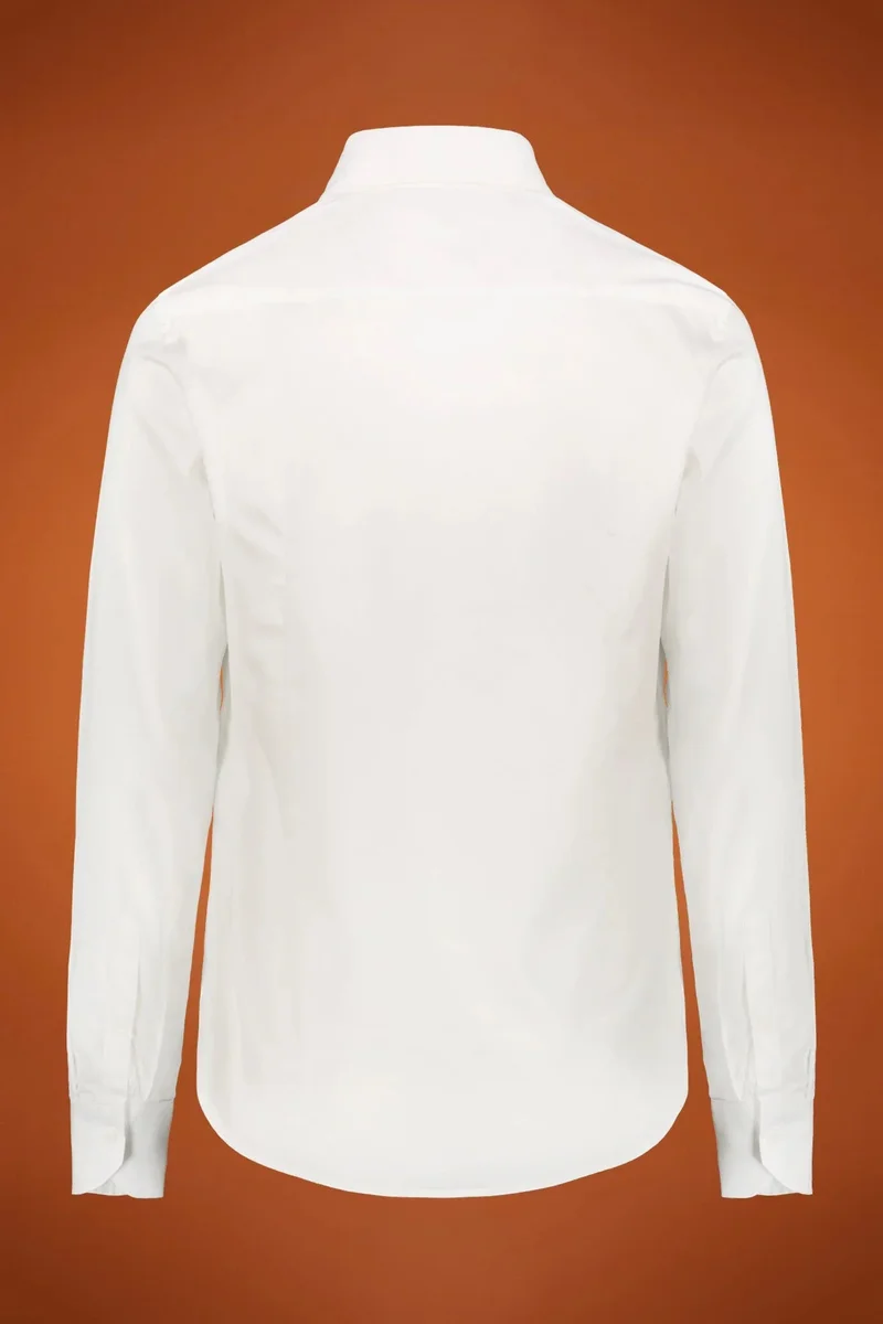Doppelganger White Men's shirt classic collar 100% cotton twill fabric solid regular fit - White for Men | Best Price UAE