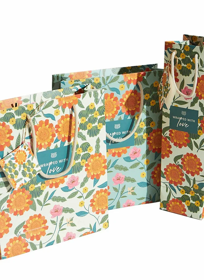 Chumbak  Marigold Gift Bag with Tag, White  | Best Price UAE