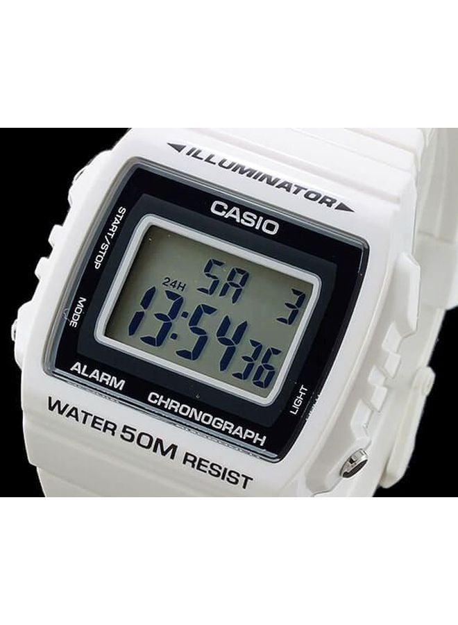 CASIO Men Classic Series Water Resistant Resin Digital Watch W-215H-7AV - 44 mm - White - Image 5
