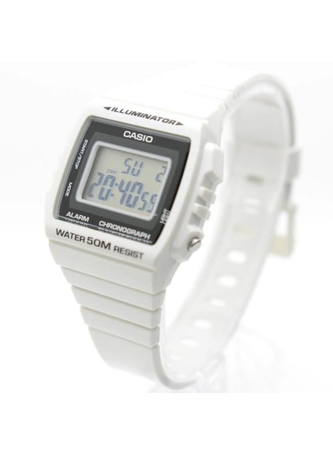 CASIO Men Classic Series Water Resistant Resin Digital Watch W-215H-7AV - 44 mm - White - Image 4