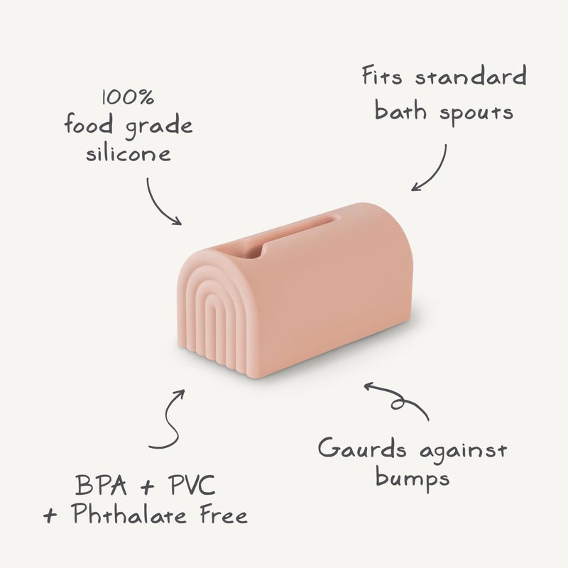 mushie Bath Spout Cover | Soft Silicone Bathtub Faucet Safety Guard for Kids | Universal Fit (Soft Lilac) - Image 2