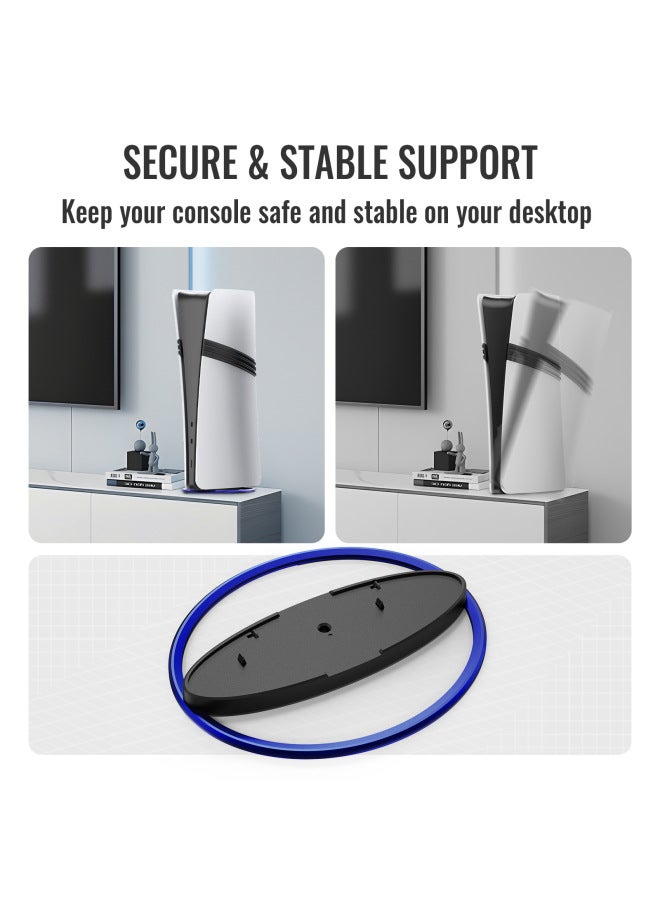 general PS5/PS5 Slim/PS5 PRO Full Series Host Upright Stand PS5 Universal Round Base Stand-Product Color:Black - Image 5