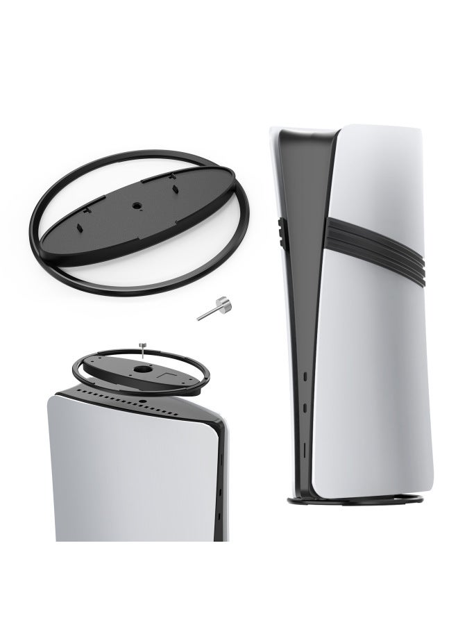 general PS5/PS5 Slim/PS5 PRO Full Series Host Upright Stand PS5 Universal Round Base Stand-Product Color:Black - Image 4