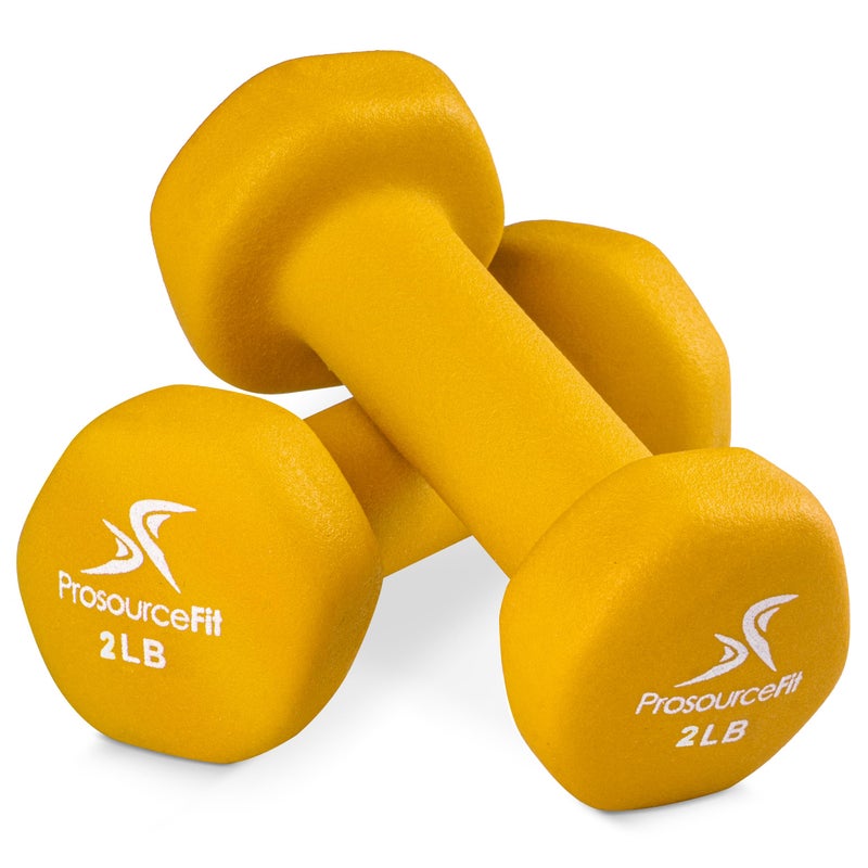 ProsourceFit Neoprene Dumbbell Coated for NonSlip Grip 2 lb