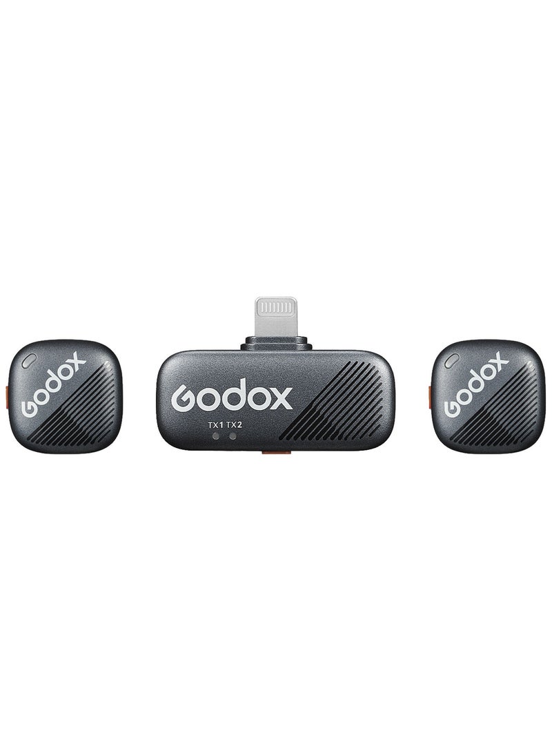 Godox Godox Cube-SL K2 Wireless Microphone System with IPhone Black - Image 2