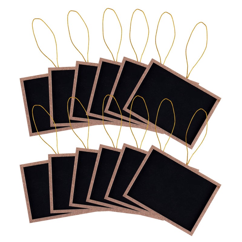 Super Z Outlet Mini 3 x 4 Wooden Frame Rectangle Hanging Chalk Blackboard for Arts  Crafts Table Numbering Party Favors 12 Pack