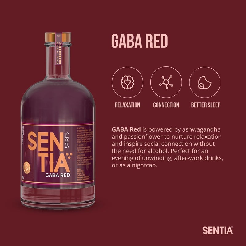 Sentia Spirits Gaba Red - Alcohol Free Botanical Drink - Image 2