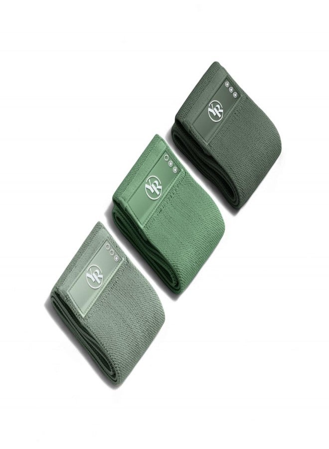 Your Reformer Fabric Booty Band Set for Pilates and Other Workouts- 3 Levels of Resistance 100% Latex Free (Sage) - Image 1
