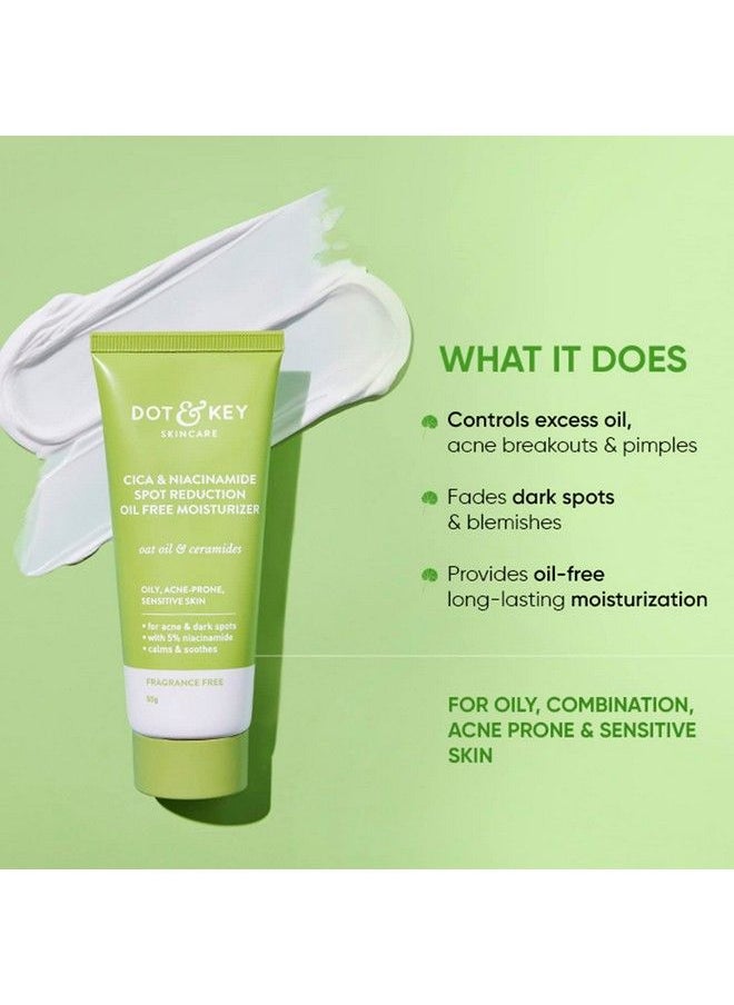 Dot & Key Cica + Niacinamide Spot Reduction Acne Face Moisturizer; Fades Acne Dark Spots & Blemishes Soothes Redness & Irritation; For Oily Acne Prone & Sensitive Skin; 50Gm  - Image 3