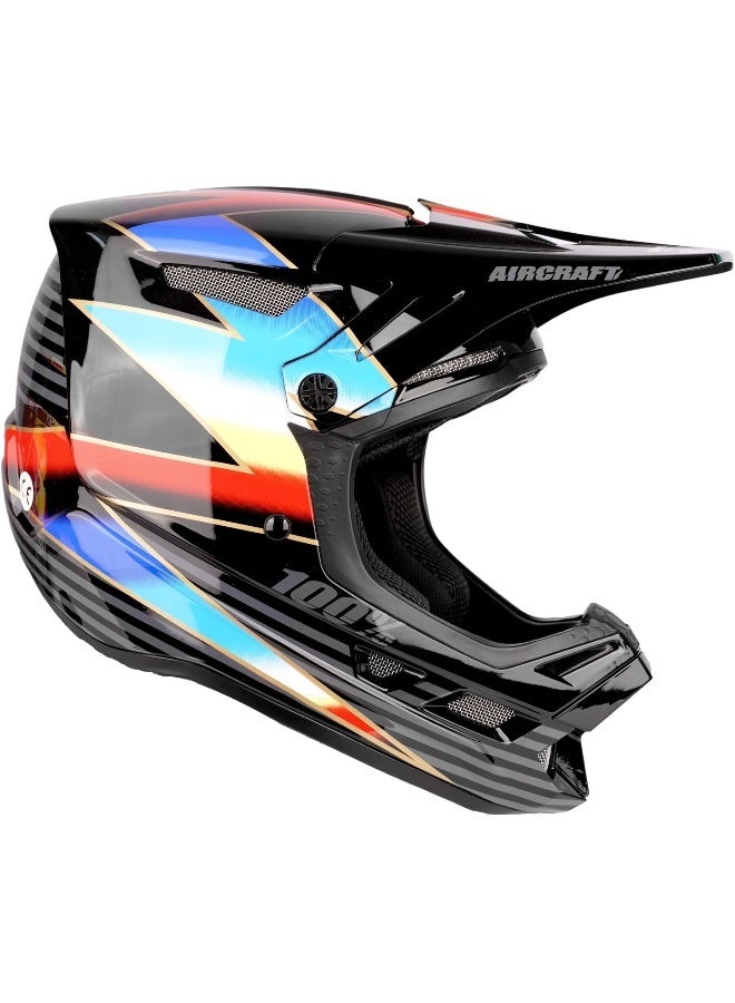 خوذة موتوكروس كاملة الوجه طراز أيركرافت باللون الأسود من نوكس - Image 1