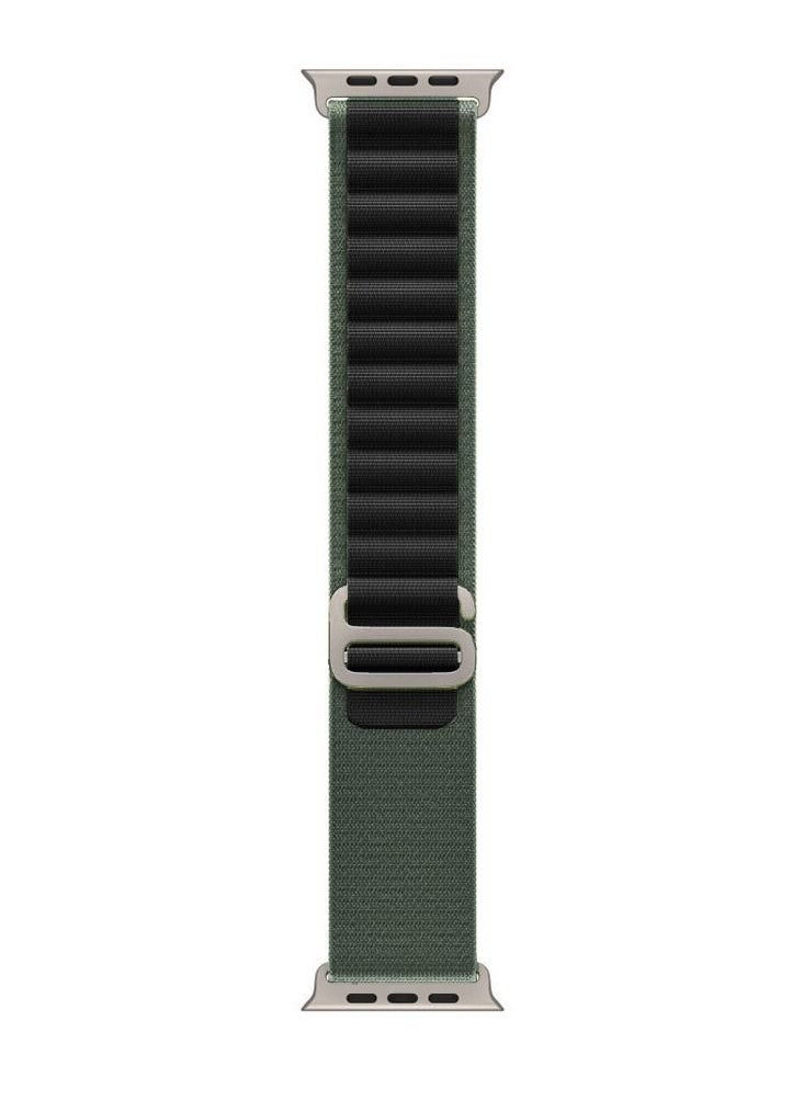 CATANES - Alpine Loop Band 49mm 45mm 44mm for Apple Watch Series Ultra/8/SE/7/6/5/4/3/2/1 Nylon Woven Textile Loop Sport Strap Wristband Black/Green - Image 1