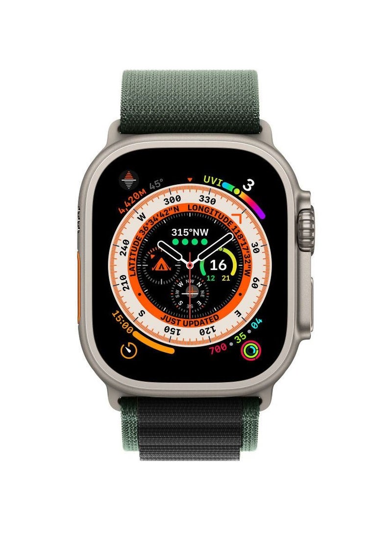 CATANES - Alpine Loop Band 49mm 45mm 44mm for Apple Watch Series Ultra/8/SE/7/6/5/4/3/2/1 Nylon Woven Textile Loop Sport Strap Wristband Black/Green - Image 1