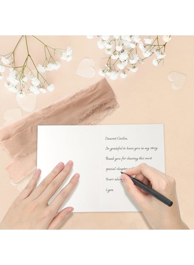 SEEBERY Bridesmaid Proposal Gift Set - Will You Be My Bridesmaid Card with Envelope, Gold Stickers & Ribbon Bow for Wedding or Bridal Shower, Champagne - Image 3