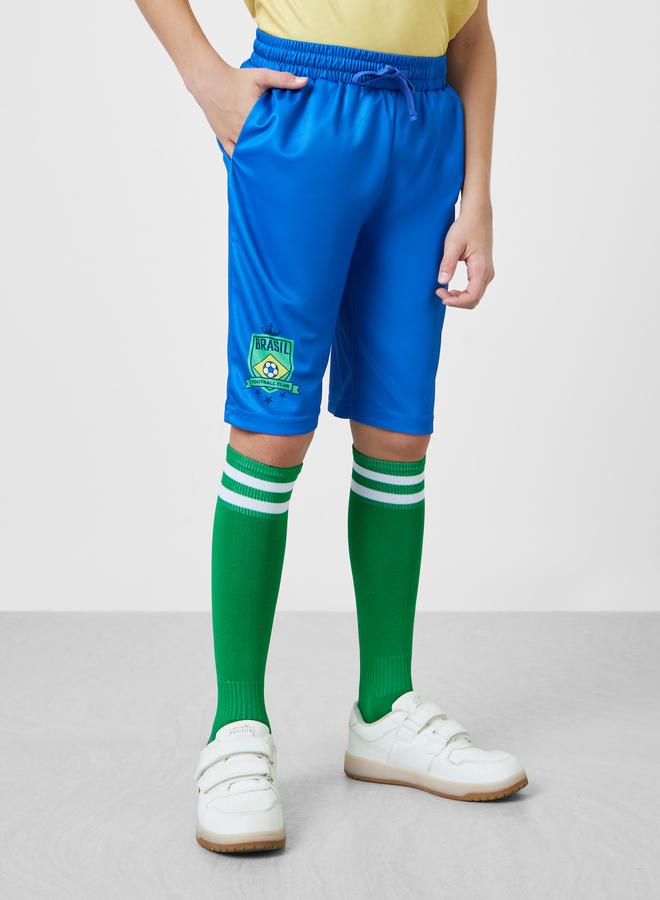 Styli Teens Brazil Print Jersey T-Shirt and Shorts FIFA Football Set - Image 5