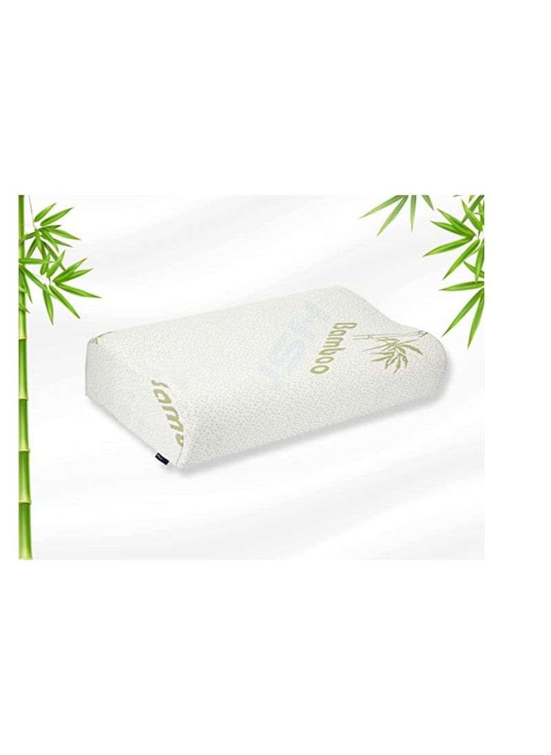 Plush Creative Planet Plush Wave Soft Comfy Memory Foam Pillows suited for Kids &Teenagers, Hypoallergenic Bamboo Case, Anti-Allergen, Breathable (Basic)  - Image 1
