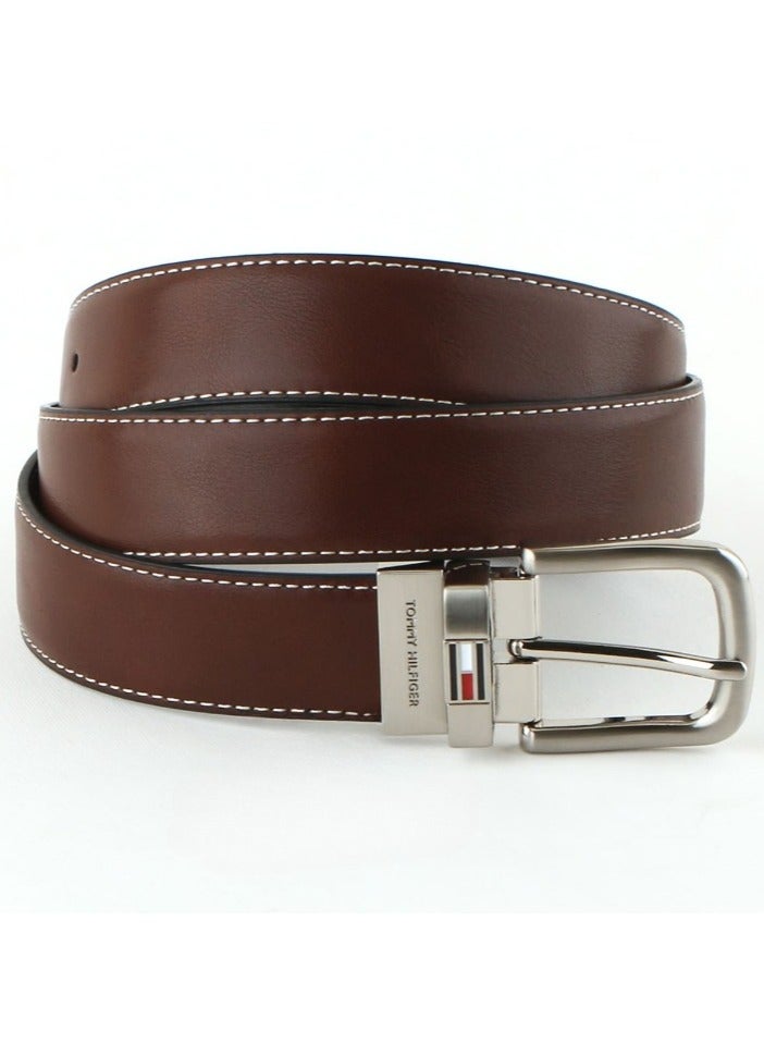 Tommy Hilfiger Plus Tommy Hilfiger leather brown belt with box for men  - Image 1