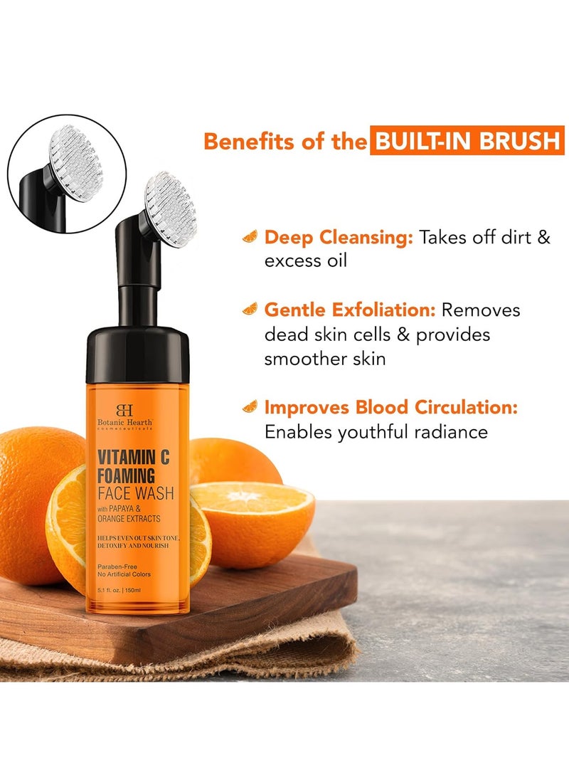 Botanic Hearth Botanic Hearth Vitamin C and Papaya Face Wash Brightening Face Wash with Vitamin C Beads For Glowing and Radiant Skin For Women and Men Sulphate and Paraben Free 150ml  - Image 3