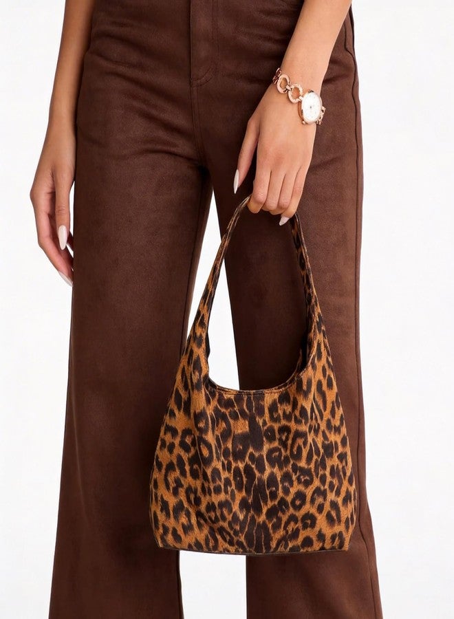 ENBEI Large Leopard Hobo Bag for Women Trendy Shoulder Tote Bag, Foldable Lightweight Travel Bag, Fashion Handbag for Shopping, Work & Daily Use - Image 3