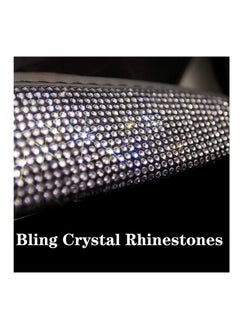 Excefore Bling Seat Covers for Women Girls Rhinestone Breathable Mesh Front Seat Covers Seat Protector Black Seat Covers with Shining Crystals -1Piece for 1 Front Seat, Universal Fit 95% Cars(White)  - Image 4