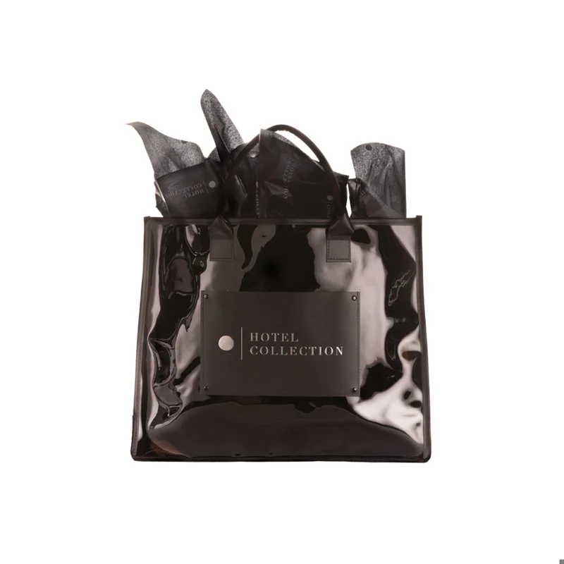 Hotel Collection Hotel Collection | Black Luxury Tote | Lightweight and Spacious | The Perfect Blend of Style and Function for Everyday Use - 15" x 18" x 6"
