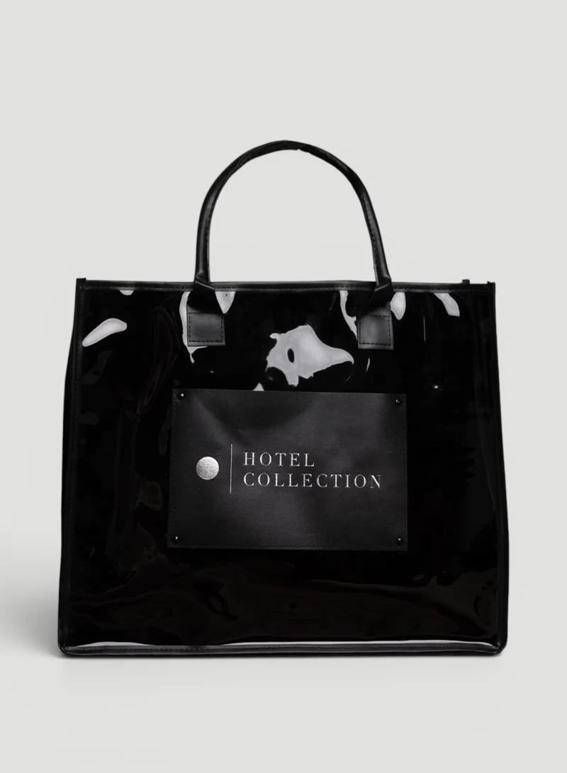 Hotel Collection Hotel Collection | Black Luxury Tote | Lightweight and Spacious | The Perfect Blend of Style and Function for Everyday Use - 15" x 18" x 6"