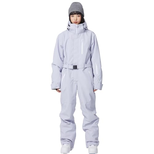 SnowElve Womens One Piece Ski Suit Waterproof Insulated Snowboard Snow Suit Winter Outdoor SnowsuitT2371ppxl - Image 1