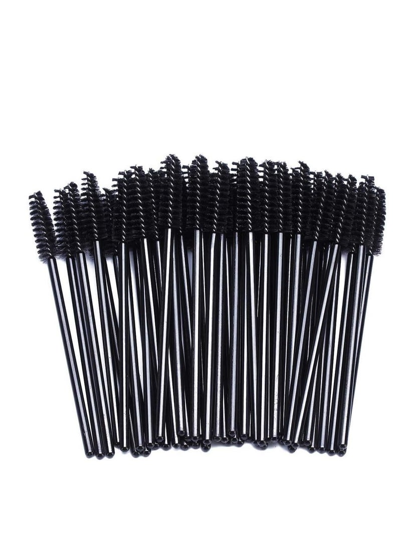 ORiTi ORiTi 50 Pcs Disposable Mascara Brushes Crystal Eyelash Wands Mascara Applicator Spooly for Eyelashes (Black)  - Image 2