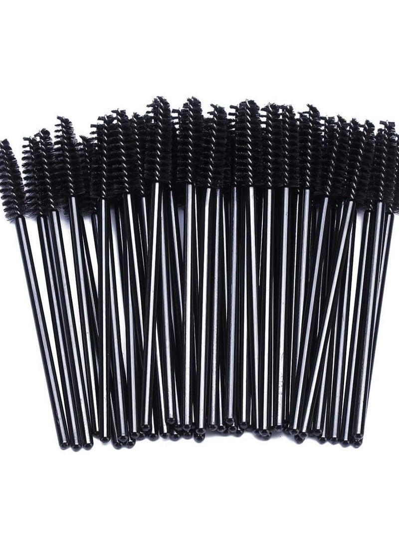ORiTi ORiTi 50 Pcs Disposable Mascara Brushes Crystal Eyelash Wands Mascara Applicator Spooly for Eyelashes (Black)  - Image 1
