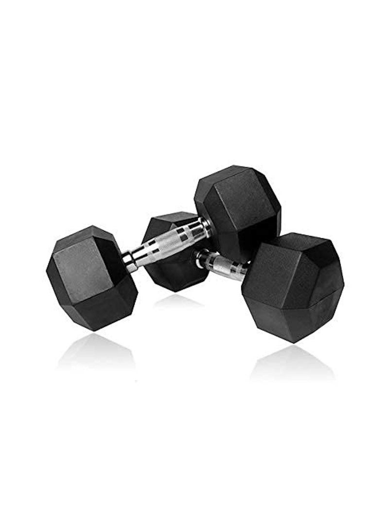 Huitich Gym Fitness Rubber Hex Dumbbell – 7.5kg | 2pc - Image 1