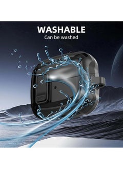 Generic Lock Case Compatible with Samsung Galaxy Buds3 Pro/Galaxy Buds3(2024) with Keychain, Rugged Armor Designed Protection Cover with Secure Lock（Black)  - Image 4