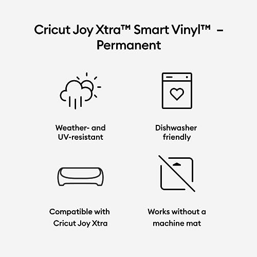 Cricut كريكوت جوي إكسترا سمارت فينيل – دائم (3 قدم)، أحمر - Image 2