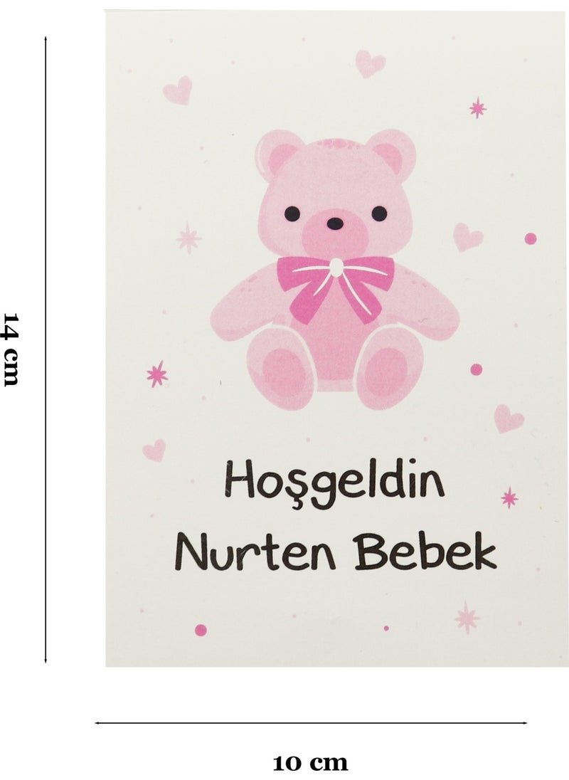 Repro Design 10X14 cm Personalizable Welcome Baby Themed 10 Piece Card Model-1  - Image 2