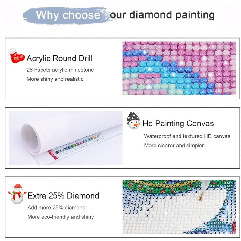 Eterkosu Valentine's Day Diamond Art Painting Kits for Adults - Full Drill Diamond Dots Paintings for Beginners Round 5D Love Paint with Diamonds Pictures Gem Art Painting Kits DIY Adult Crafts Kits - Image 5