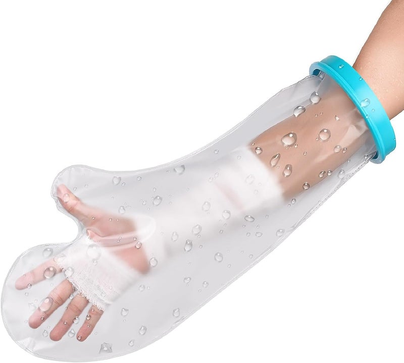 Fxdunjr Waterproof Cast Covers for Shower Arm Adult Cast Cover Protector Shower Bag to Keep Wounds Dry for Arm Hands Wrists Elbow Fingers 2025 New Reusable