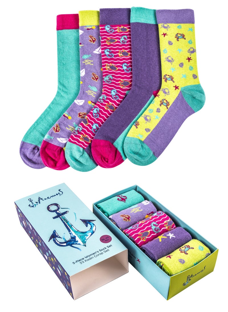 أنيموس طقم جوارب نسائية غير ملحومة من أنيموس – 5 أزواج - Image 1