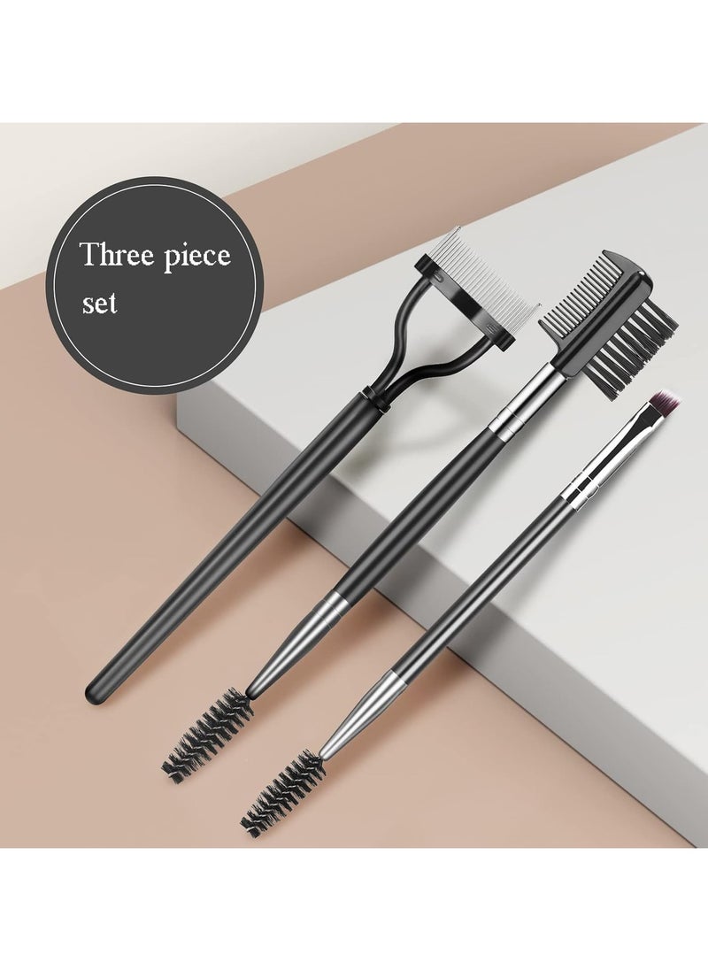 Eyebrow Brush Eyelash Separator Brow Comb & Lash Spoolie Professional Eye Makeup Tools (3 Pieces Set)